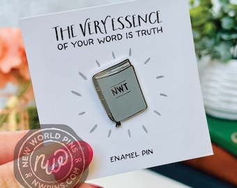 NWT Bible Enamel Pin -  1” Bible pin - jw gifts - pioneer - best life ever