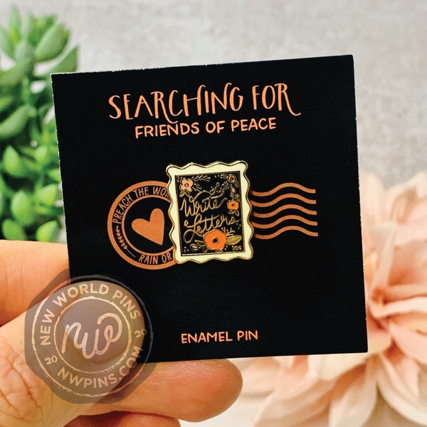 Letter Witnessing Enamel Pin-  Letter Stamp Enamel Pin - jw gifts - pioneer - best life ever