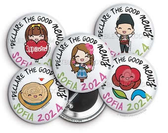 Sofia, Bulgaria "Declare the Good News!" 2024 Convention Button Pins - jw gifts - jw special convention, convention gifts