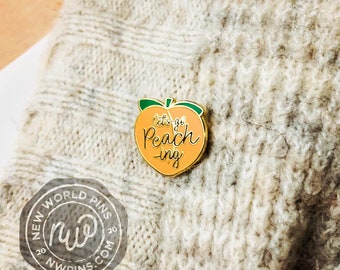 Let’s Go Peaching Preaching Enamel Pin- Spiritual Harvest Peach -jw gifts - pioneer - best life ever