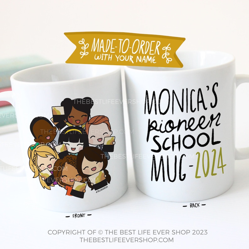 2024 Pioneer School Personalized Mug Happy Class Picture 11 oz Ceramic Mug jw gifts jw ministry jw pioneer gifts zoom image 1