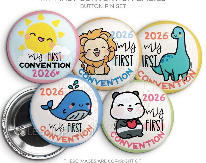 My First Convention Button Pin Set – 2026 Eternal Happiness - BABIES