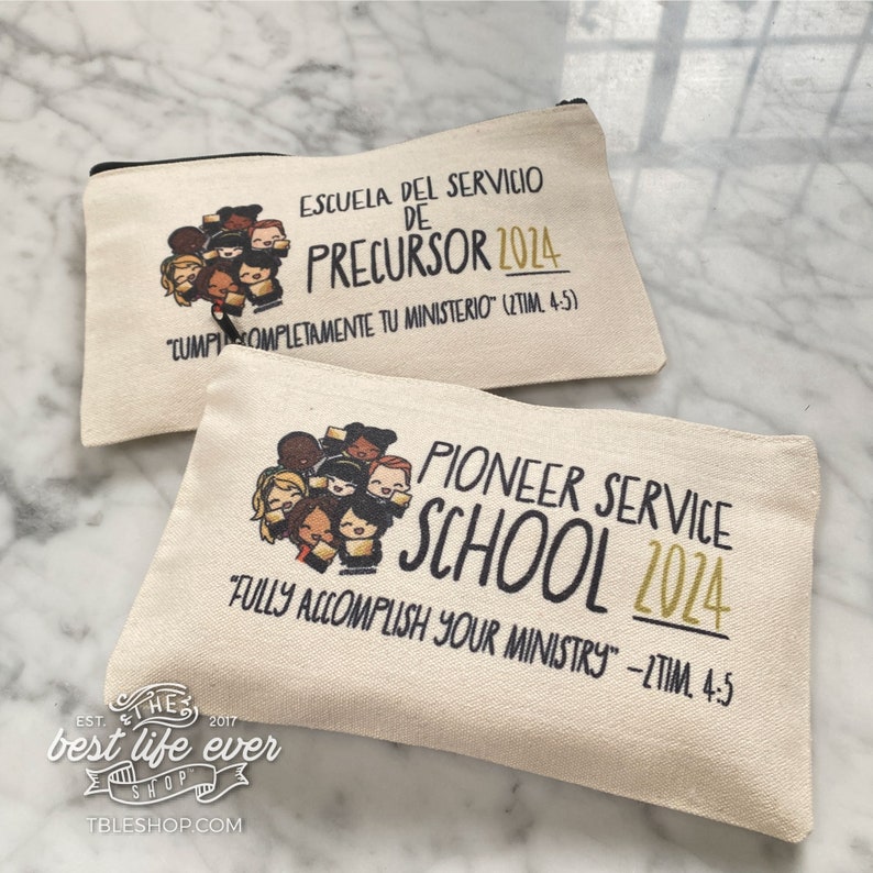 2024 Pioneer Service School Canvas Zipper Pencil Bag jw pioneer gifts best life ever zdjęcie 1