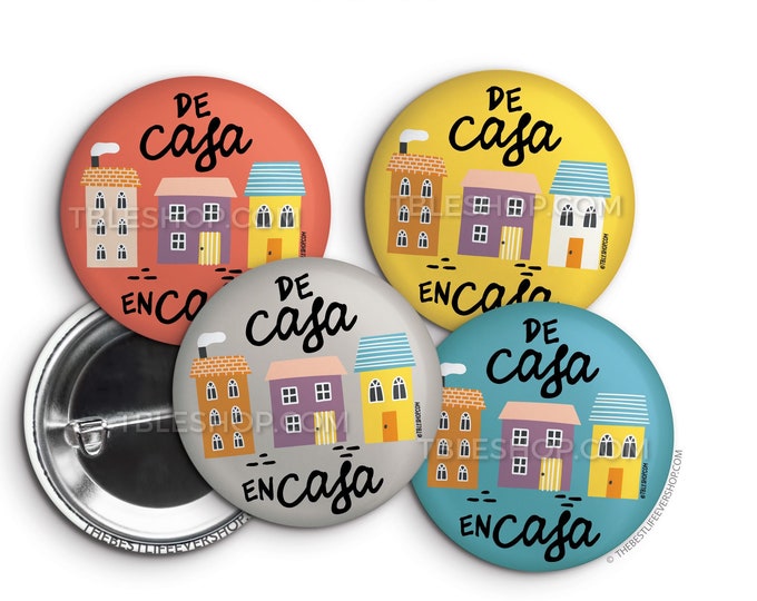 De Casa En Casa Pequeña Ciudad pins -Service Year 2022 Button Pins-jw gifts - jw pioneer - jw gifts - 1.25”