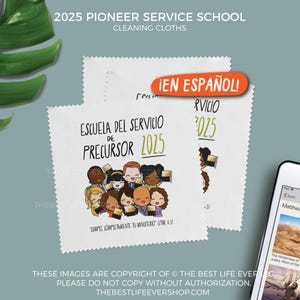 Escuela del Servicio de Precursores 2025 - Paño de limpieza de microfibra para lentes - Regalos JW - La mejor vida jamás vista - Se vende por unidad