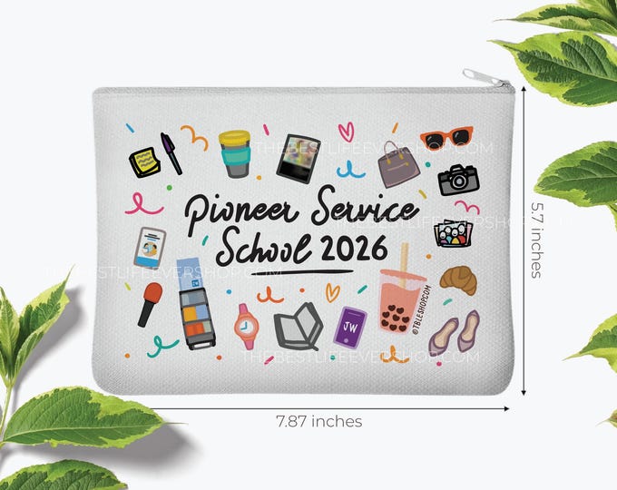 2026 Pioneer Service School Zippered Canvas Pouch – JW Gift, Escuela de Precursores Bag