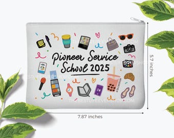 2025 Pioneer Service School Canvas Zipper Pencil Bag / Best Life Ever / Pioneer Gifts / JW Spanish Gifts / Escuela de Precursores 2025