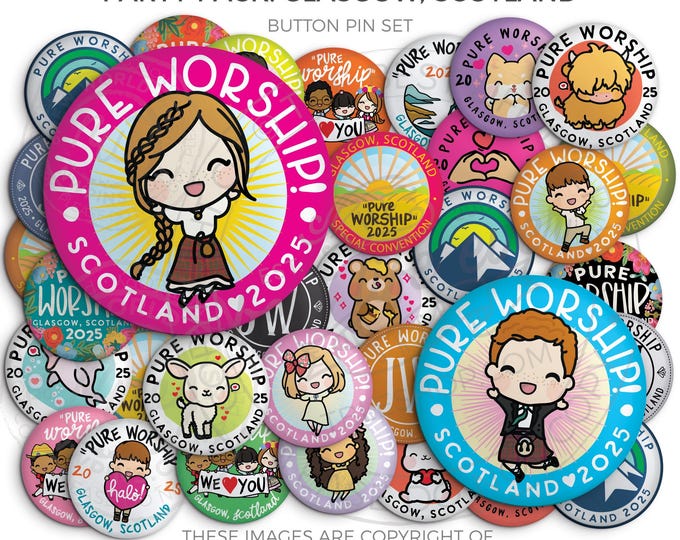 GLASGOW, SCOTLAND - 2025 Pure Worship Special Convention Button Pins
