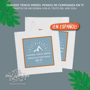 Cuando tengo miedo, pongo mi confianza en ti - Texto del Año 2024 Pañitos de microfibra, microfiber lens cloth glass wipes