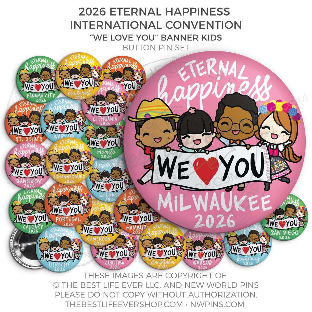 Eternal Happiness 2026 International Convention Button Pin Set