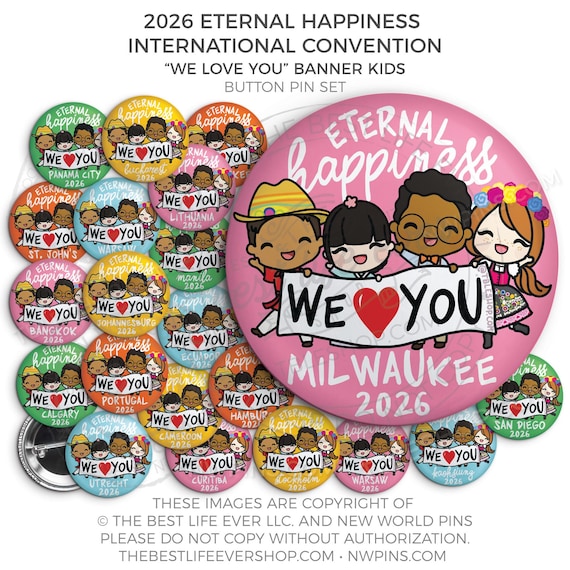 Eternal Happiness 2026 International Convention Button Pin Set