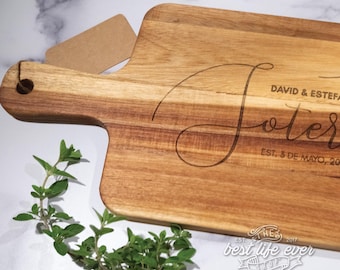 Personalized Charcuterie Serving Board with Handle