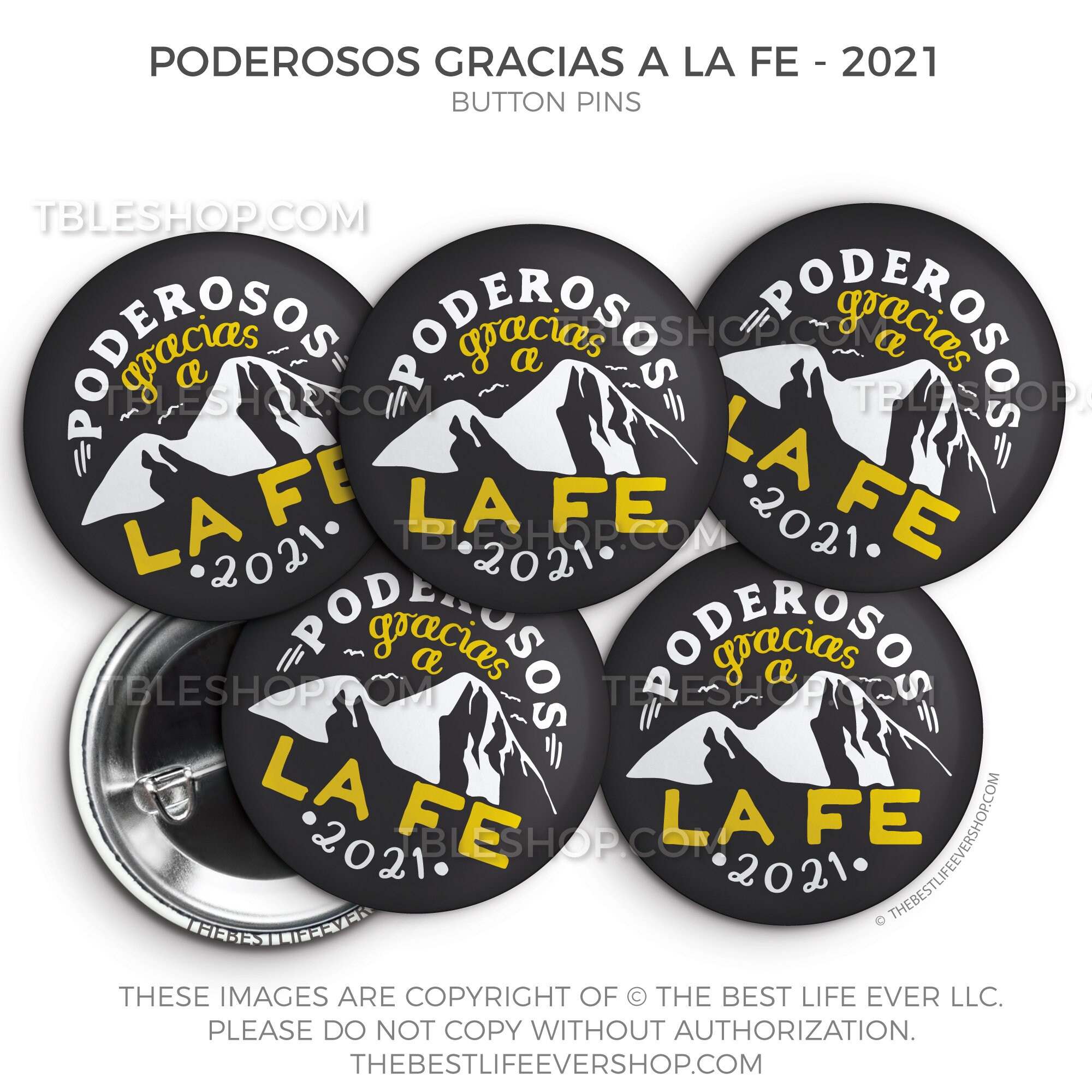 Poderosos Gracias a la Fe Button Pin Set -Vintage- 2021 - Regional Co…