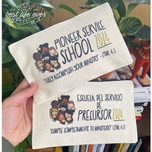 2024 Pioneer Service School Canvas Zipper Pencil Bag jw pioneer gifts best life ever zdjęcie 2