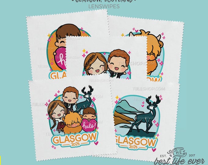 2025-26 Special Convention Microfiber Cleaning Cloth Lens Wipe - GLASGOW SCOTLAND - jw gifts - best life ever- sold individually
