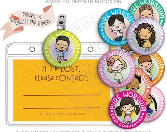 2025 Pure Worship Convention Badge Holder for kids JOYFUL FRIENDS - regional convention - jw- bestlifeever - jw gifts - gifts for kids