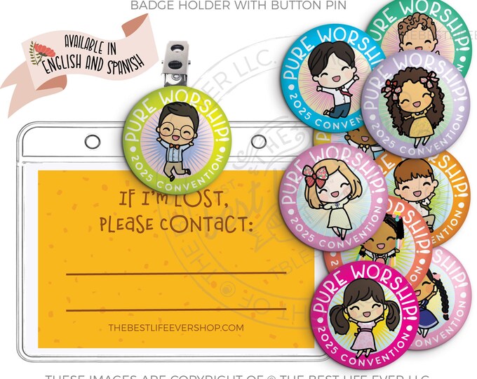 2025 Pure Worship Convention Badge Holder for kids JOYFUL FRIENDS - regional convention - jw- bestlifeever - jw gifts - gifts for kids