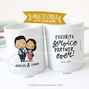 Favorite Service Partner Ever 11 oz Ceramic Coffee Mug jw gifts jw pioneer gifts best life ever gifts for couples anniversary image 1