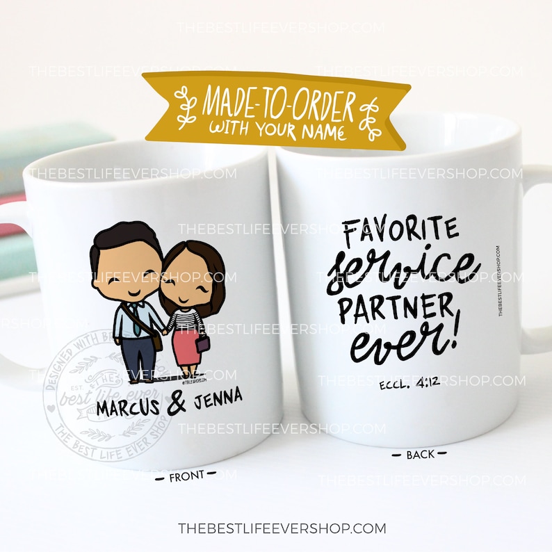 Favorite Service Partner Ever 11 oz Ceramic Coffee Mug jw gifts jw pioneer gifts best life ever gifts for couples anniversary image 1