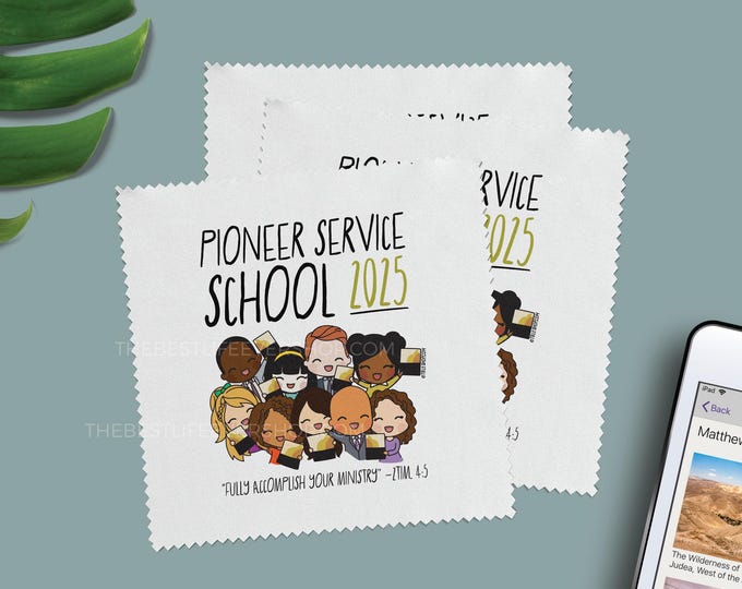 2025 Pioneer Service School Microfiber Cleaning Cloth Lens Wipe - jw gifts - best life ever- sold individually