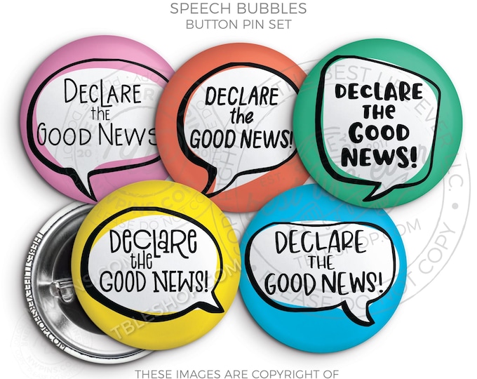 2026 Pioneer School Button Pin Set - SPEECH BUBBLES