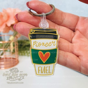 Pioneer Fuel Cup Acrylic Keychain - jw service year - jw pioneer gifts - best life ever - gifts for sisters, jw gifts