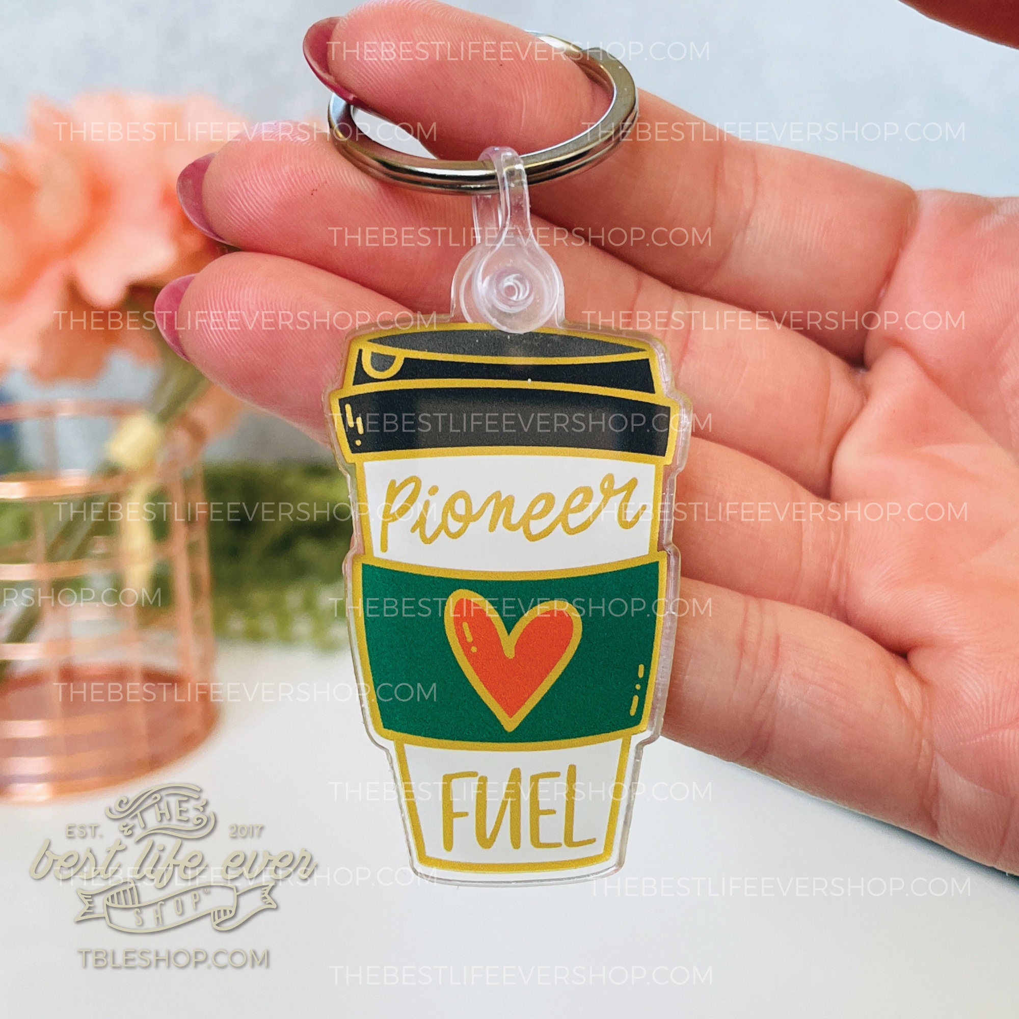 Pioneer Fuel Cup Acrylic Keychain Jw Service Year Jw Pioneer Gifts