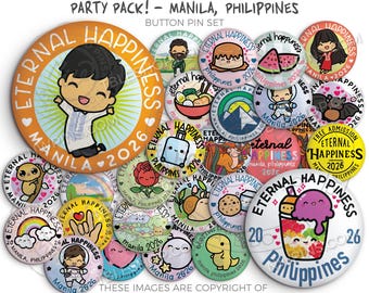 Eternal Happiness 2026 International Convention Button Pins Manila PHILIPPINES - PARTY PACK! jw convention gifts