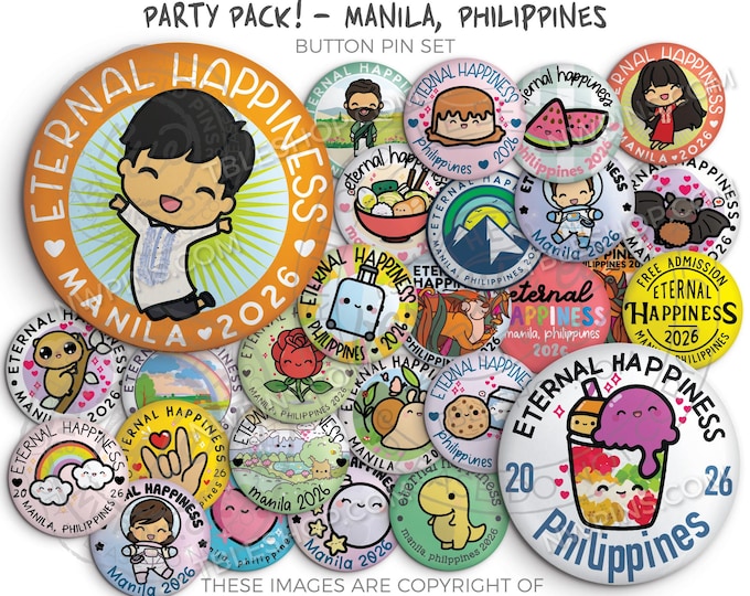 Eternal Happiness 2026 International Convention Button Pins Manila PHILIPPINES - PARTY PACK! jw convention gifts