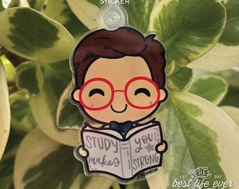 Study Boy Acrylic Keychain JW