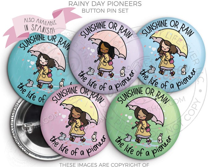 2026 Pioneer School Button Pin Set - RAINY DAY PIONEERS