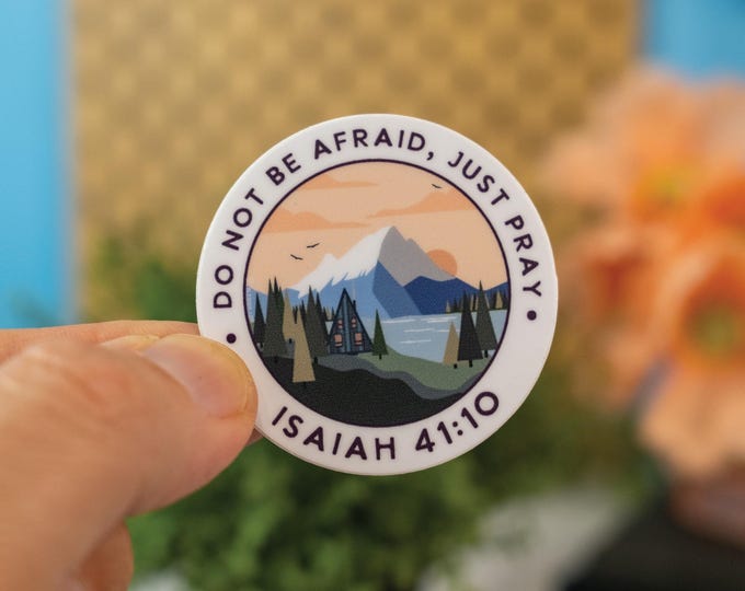 JW STICKER Encouraging Scripture Isaiah 41:10 - jw pioneer gifts - best life ever