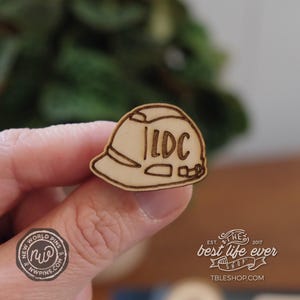 LDC Hardhat Laser Engraved Wood Lapel Pin - jw gifts - jw ministry - jw pioneer gifts - Jehovah&#39;s Witnesses - jw org