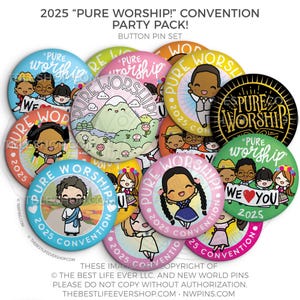 Anbetung pur! 2025 regional Convention Button Pins PARTY PACK! jw geschenke - best life ever shop