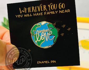 Brotherly Love Globe Enamel Pin -jw gifts - pioneer - best life ever