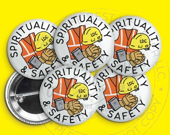 LDC Spirituality & Safety Button Pins - LDC gifts, jw gifts - jw ministry - best life ever - DRC - jw, construction gift maintenance trainer