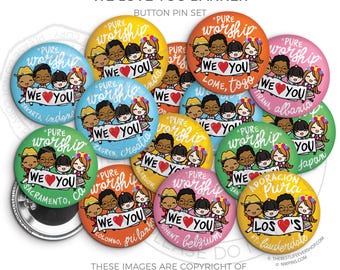2025 Pure Worship SPECIAL CONVENTION Button Pins - We Love You Banner - jw gifts, jw org, best life ever, convention gifts