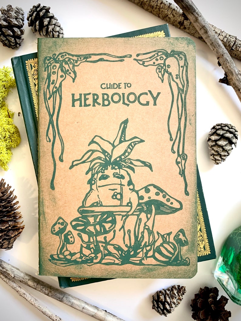 Guide to Herbology Notebook Magical Wizardry Notebook, Witches Wizards, Wizard Schoolbook image 1