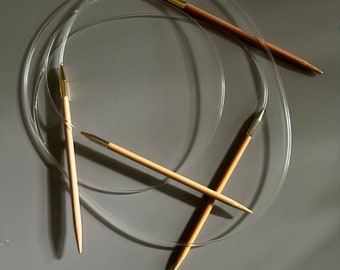 Pair of 24” Bamboo Circular Knitting Needles