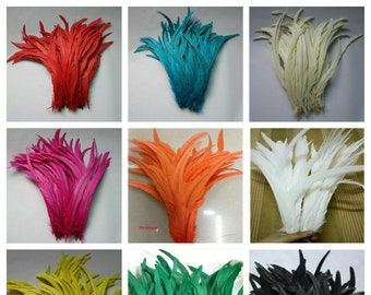 10 OSTRICH Feather NANDU Trimmed FEATHERS 18-23/" MANY COLORS Burlesque//Costume