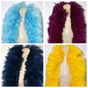 HACKLE BOA 4-7 &quot;in der Breite / 72&quot; in der Länge viele Farben zur Auswahl Halloween Kostüm Handwerk Theater Burleske