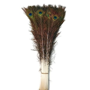 Peacock 50&quot;-55&quot; Natural Feathers Big Eyes for Halloween Costume Craft Wedding Party Centerpieces Bridal Vases DIY