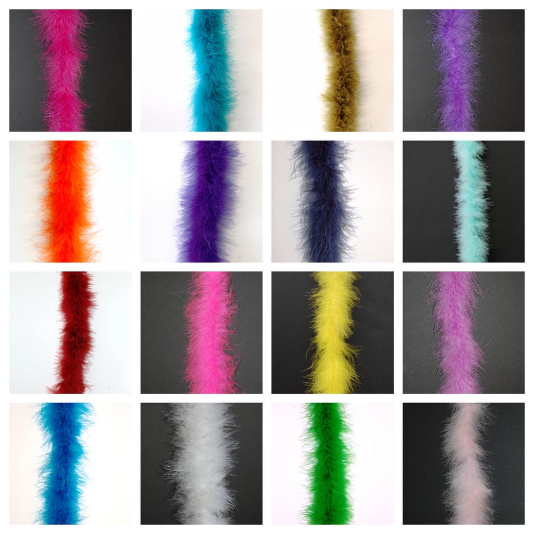 Ultimate Party Supplies Colorful Rainbow Feather Boas - 6 Pack of 6 Feet Long Boas with Vibrant Colorful Feathers - Great for Costumes, Mardi Gras
