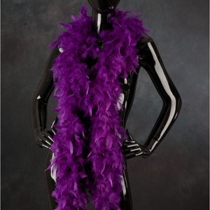 80 Gram PLUM Chandelle FEATHER Boa 72 Inches Long for Halloween Costume Craft Bachelorette Party