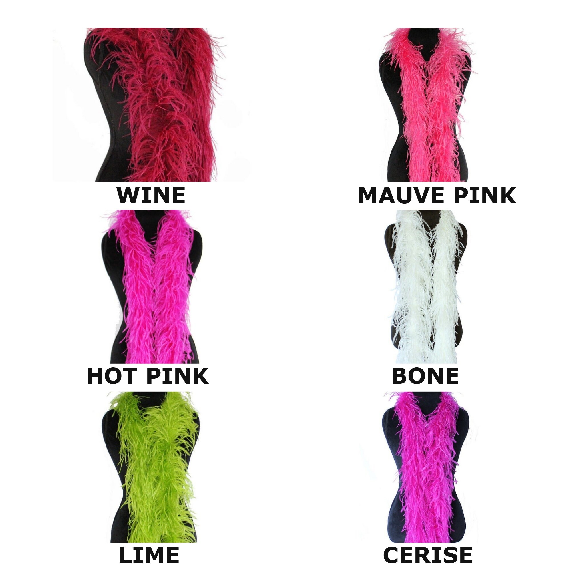 2 PLY OSTRICH Feather Boa 2 Yards Many Colors to Choose From Etsy