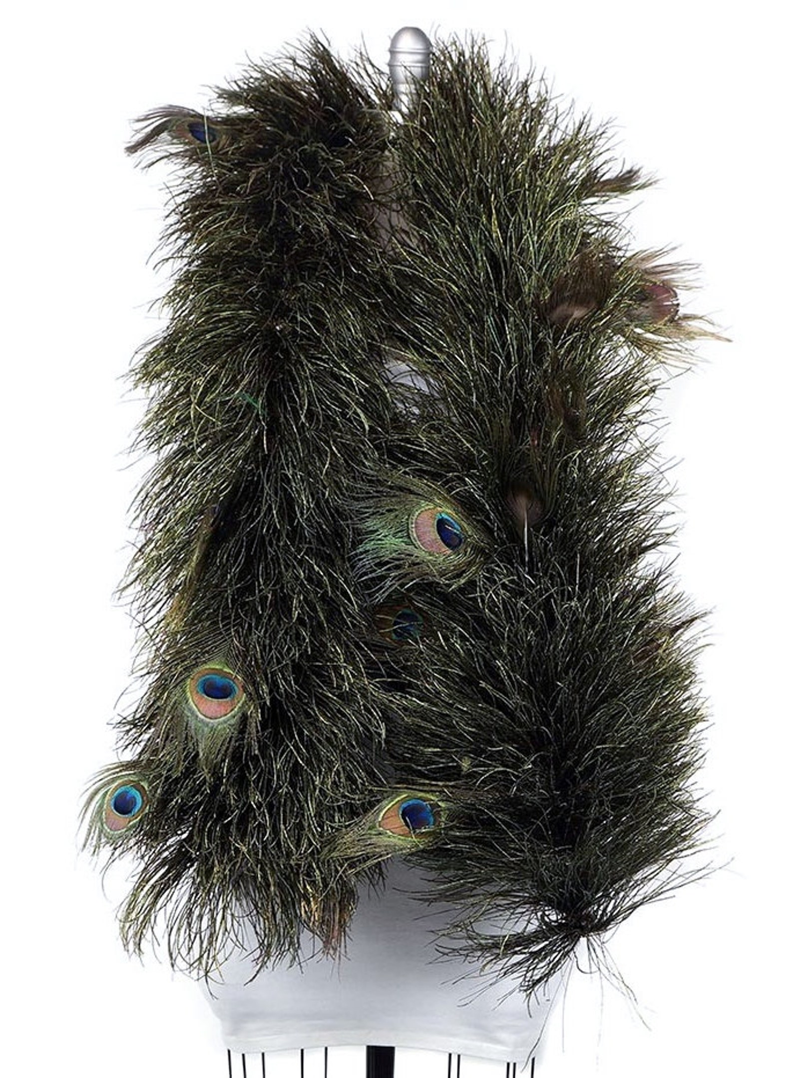 PEACOCK FEATHER BOA W/ Peacock Eyes 2 Yards 1014 Width Etsy