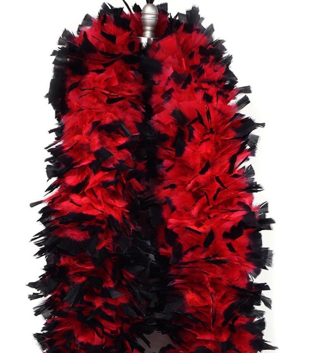 2 Yards TURKEY Feather Boa 810 RED/BLACK Mix Etsy