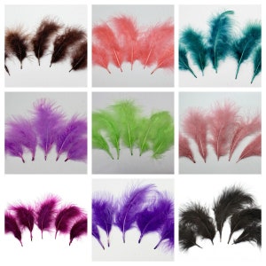 MARABOU PLUMAGE Feathers 2-5" in Many Colors (Craft Millinery Halloween Costume Decor)