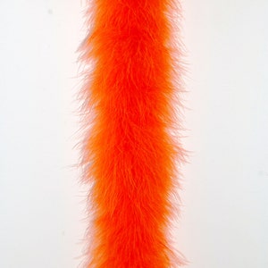 22 Gram Marabou FEATHER Boa 72&quot; - ORANGE