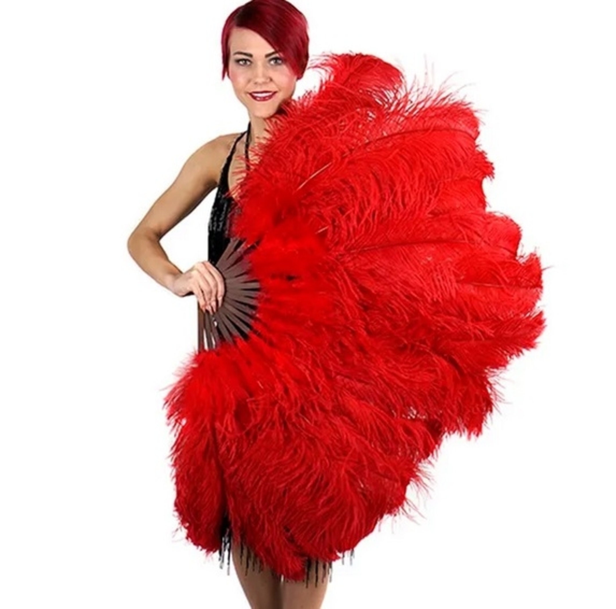 FEATHER HAND FANS FANCY DRESS COSTUME 1920?S 30?S BURLESQUE HEN NIGHTS